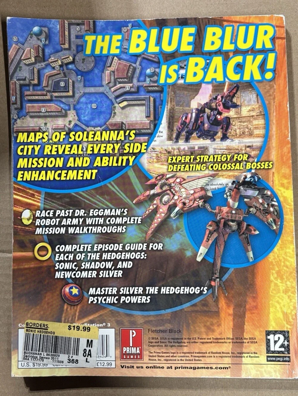 SONIC 06 THE HEDGEHOG (PS3, 360) (PRIMA OFFICIAL GAME GUIDE) By Fletcher Black